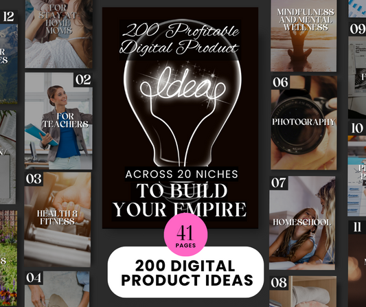 200 Digital Product Ideas